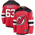 Tocy N.Jersey Devils #63 Jesper Bratt Red Home Breakaway Player Jerseys