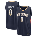 tocy NO.Pelicans #0 Jeremiah Fears Navy Fast Break Replica Stitched Jerseys- Icon Edition