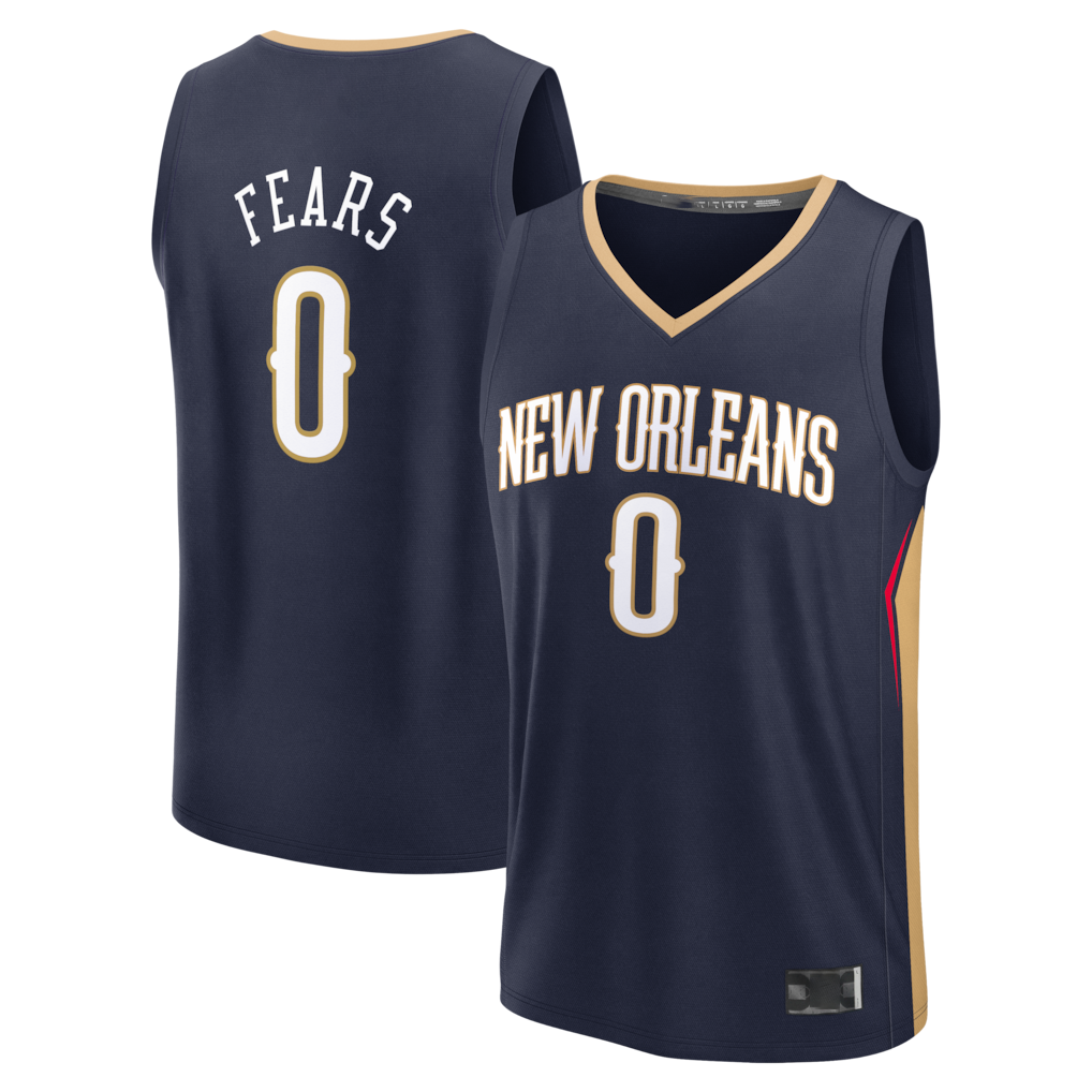 tocy NO.Pelicans #0 Jeremiah Fears Navy Fast Break Replica Stitched Jerseys- Icon Edition