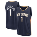 tocy NO.Pelicans #1 Zion Williamson Navy Replica Fast Break Stitched Jerseys- Icon Edition