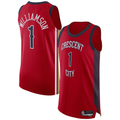 tocy NO.Pelicans #1 Zion Williamson Red Authentic Stitched Jerseys- Statement Edition