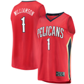 tocy NO.Pelicans #1 Zion Williamson Red Replica Fast Break Stitched Jerseys- Statement Edition