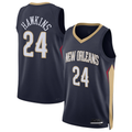 tocy NO.Pelicans #24 Jordan Hawkins Navy Swingman Stitched Jerseys- Icon Edition