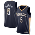 tocy NO.Pelicans #5 Dejounte Murray Navy 2024 Offseason Addition Swingman Stitched Jerseys