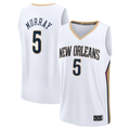 tocy NO.Pelicans #5 Dejounte Murray White Fast Break Replica Player Stitched Jerseys- Association Edition
