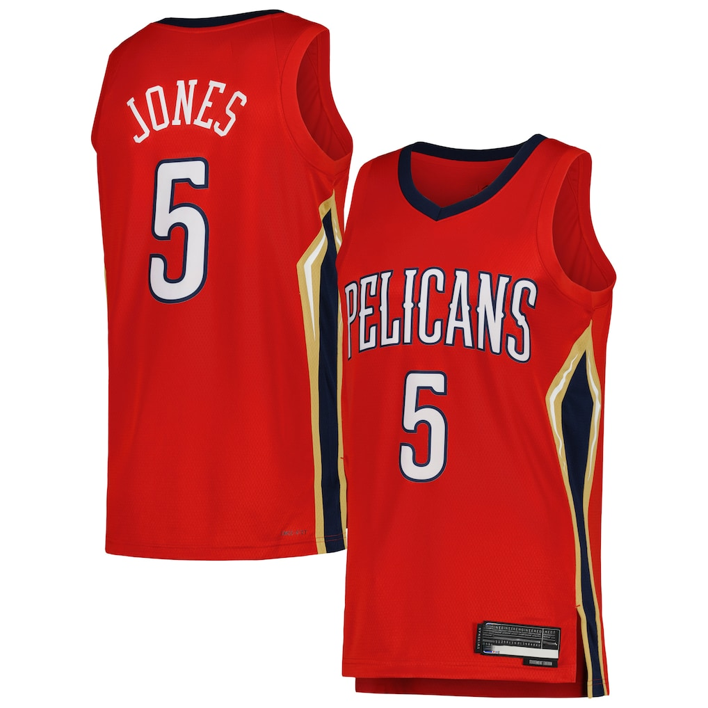 tocy NO.Pelicans #5 Herbert Jones Red Swingman Stitched Jerseys- Statement Edition