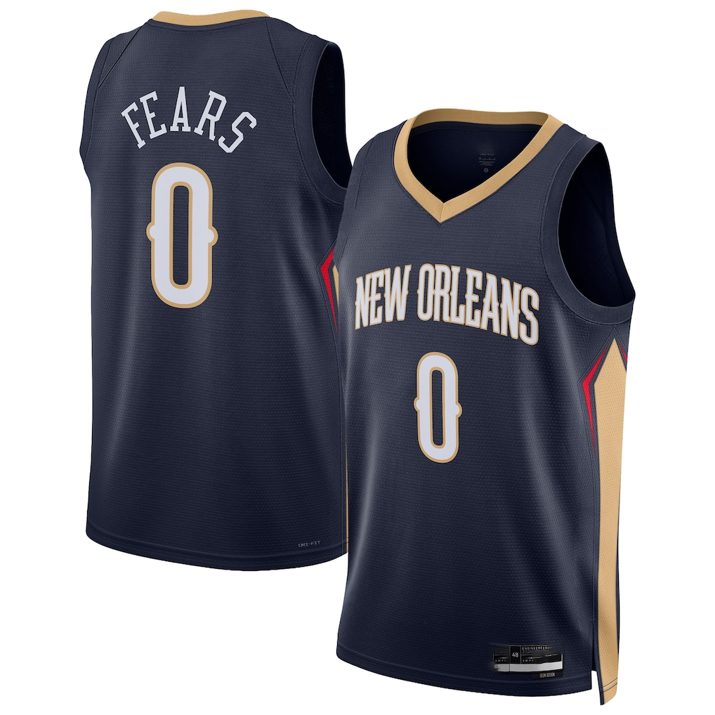 tocy NO.Pelicans #0 Jeremiah Fears Navy Swingman Stitched Jerseys- Icon Edition