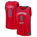 tocy NO.Pelicans #0 Jeremiah Fears Red Fast Break Replica Player Stitched Jerseys- Statement Edition