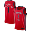 tocy NO.Pelicans #1 Zion Williamson Red Swingman Stitched Jerseys- Statement Edition