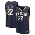 tocy NO.Pelicans #22 Derik Queen Navy Fast Break Replica Stitched Jerseys- Icon Edition