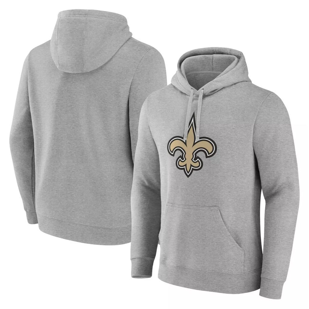 Tocy NO.Saints Gray LOGO Pullover Hoodies Limited Blank Player Stitched Jerseys