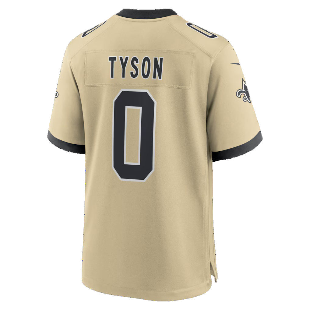 tocy NO.Saints #0 Jordyn Tyson Gold 2026 Draft First Round Pick No. 8 Alternate Game Stitched Jerseys
