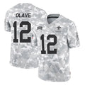 Tocy NO.Saints #12 Chris Olave Player Arctic Camo Salute To Service Limited Game Stitched Jerseys