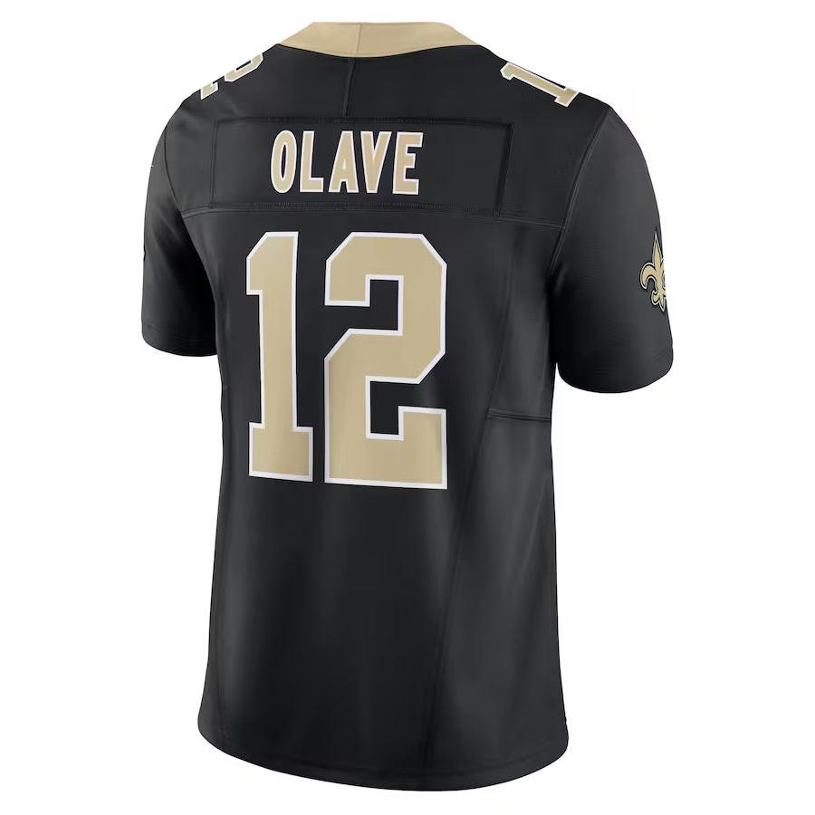 tocy NO.Saints #12 Chris Olave Player Black Alternate Vapor F.U.S.E. Limited Stitched Jerseys