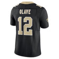 tocy NO.Saints #12 Chris Olave Player Black Alternate Vapor F.U.S.E. Limited Stitched Jerseys