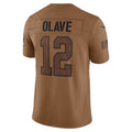 tocy NO.Saints #12 Chris Olave Player Brown Salute To Service Limited Stitched Jerseys