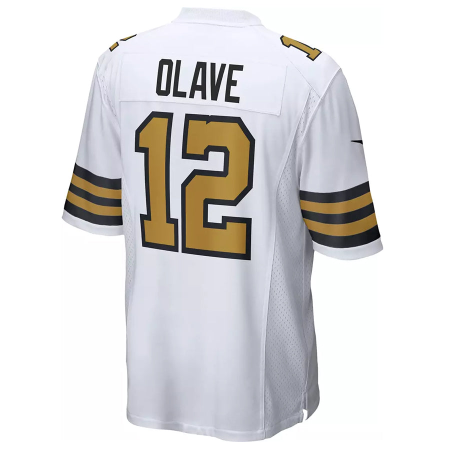 tocy NO.Saints #12 Chris Olave Player White Alternate Game Stitched Jerseys