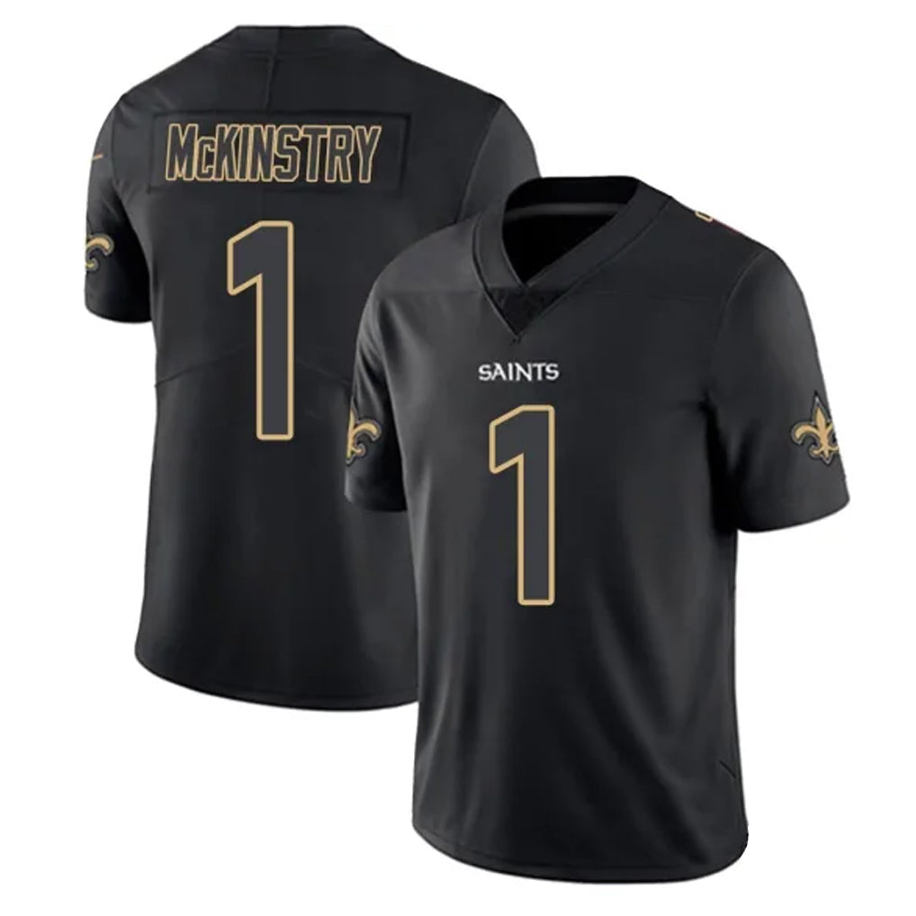 Tocy NO.Saints #1 Kool-Aid McKinstry Player Black Impact Limited Home Game Stitched Jerseys