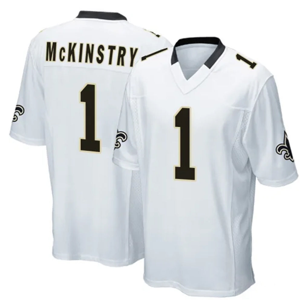 Tocy NO.Saints #1 Kool-Aid McKinstry Player White Home Game Stitched Jerseys