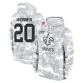 Tocy NO.Saints #20 Pete Werner Player Arctic Camo Salute to Service Pullover Hoodies Limited Game Stitched Jerseys