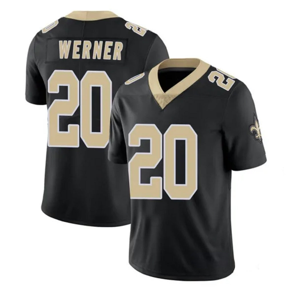 Tocy NO.Saints #20 Pete Werner Player Black Limited Vapor Untouchable Home Game Stitched Jerseys