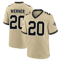 Tocy NO.Saints #20 Pete Werner Player Gold Home Game Stitched Jerseys