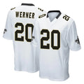 Tocy NO.Saints #20 Pete Werner Player White Home Game Stitched Jerseys