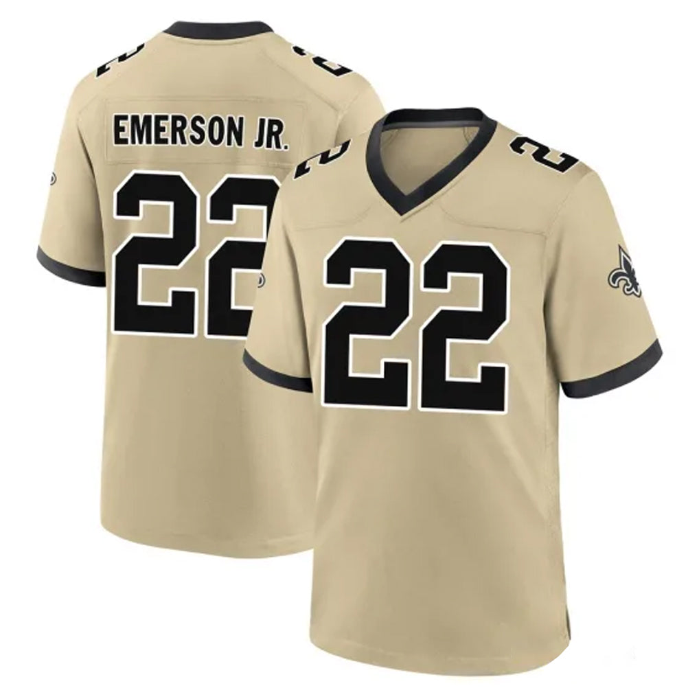 Tocy NO.Saints #22 Martin Emerson Jr. Player Gold Home Game Stitched Jerseys