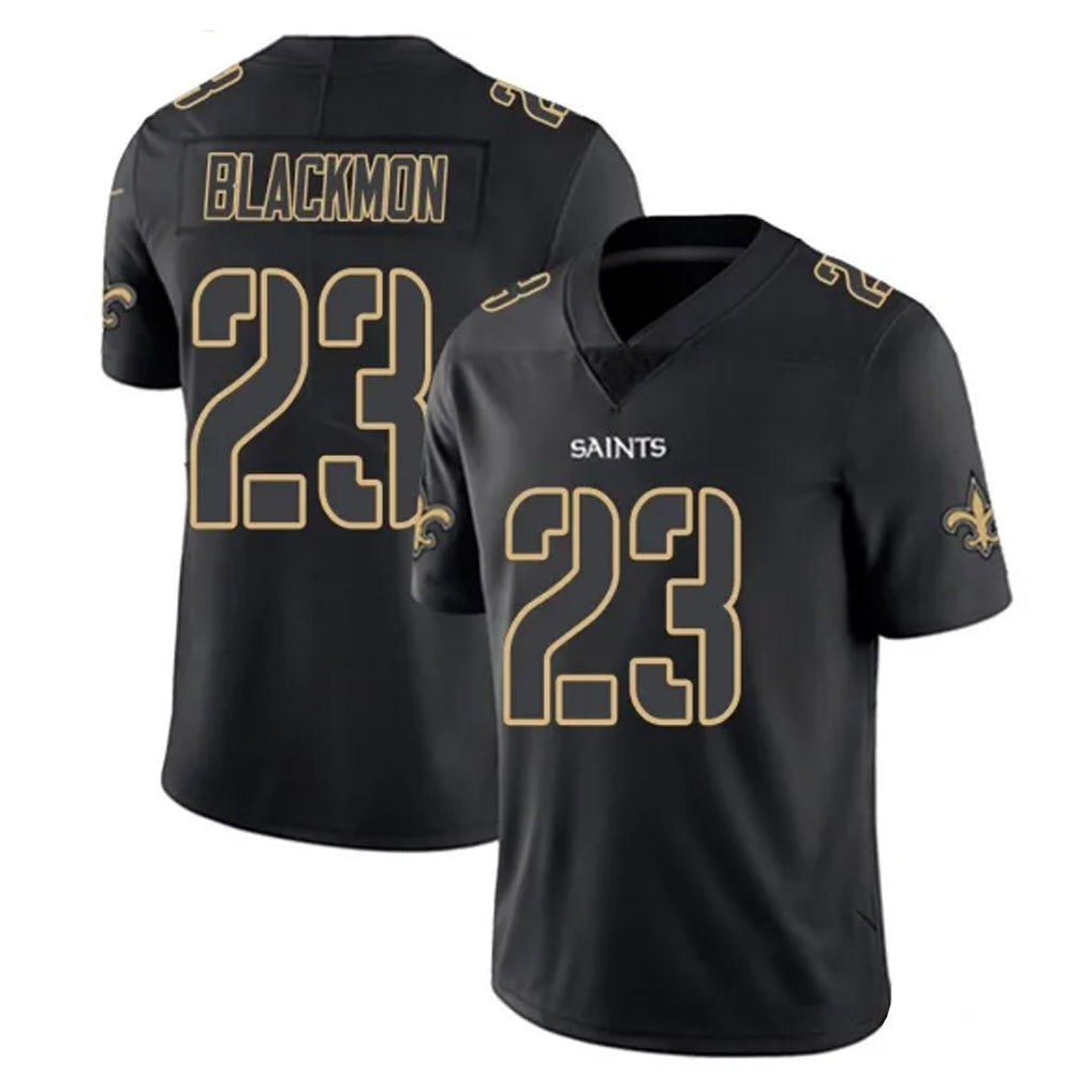 Tocy NO.Saints #23 Julian Blackmon Player Black Impact Limited Home Game Stitched Jerseys