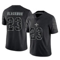 Tocy NO.Saints #23 Julian Blackmon Player Black Limited Reflective Home Game Stitched Jerseys