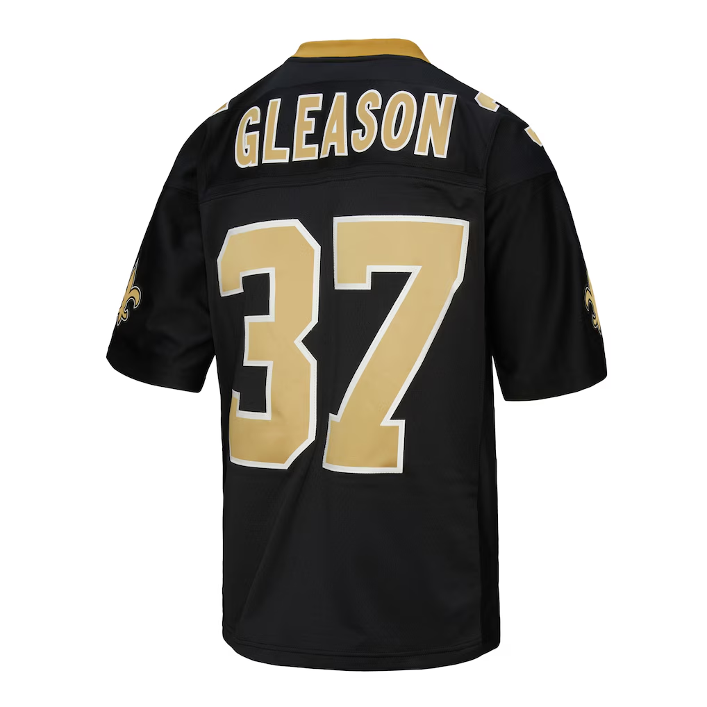 Tocy NO.Saints #37 Steve Gleason Mitchell & Ness Black Legacy Replica Jersey