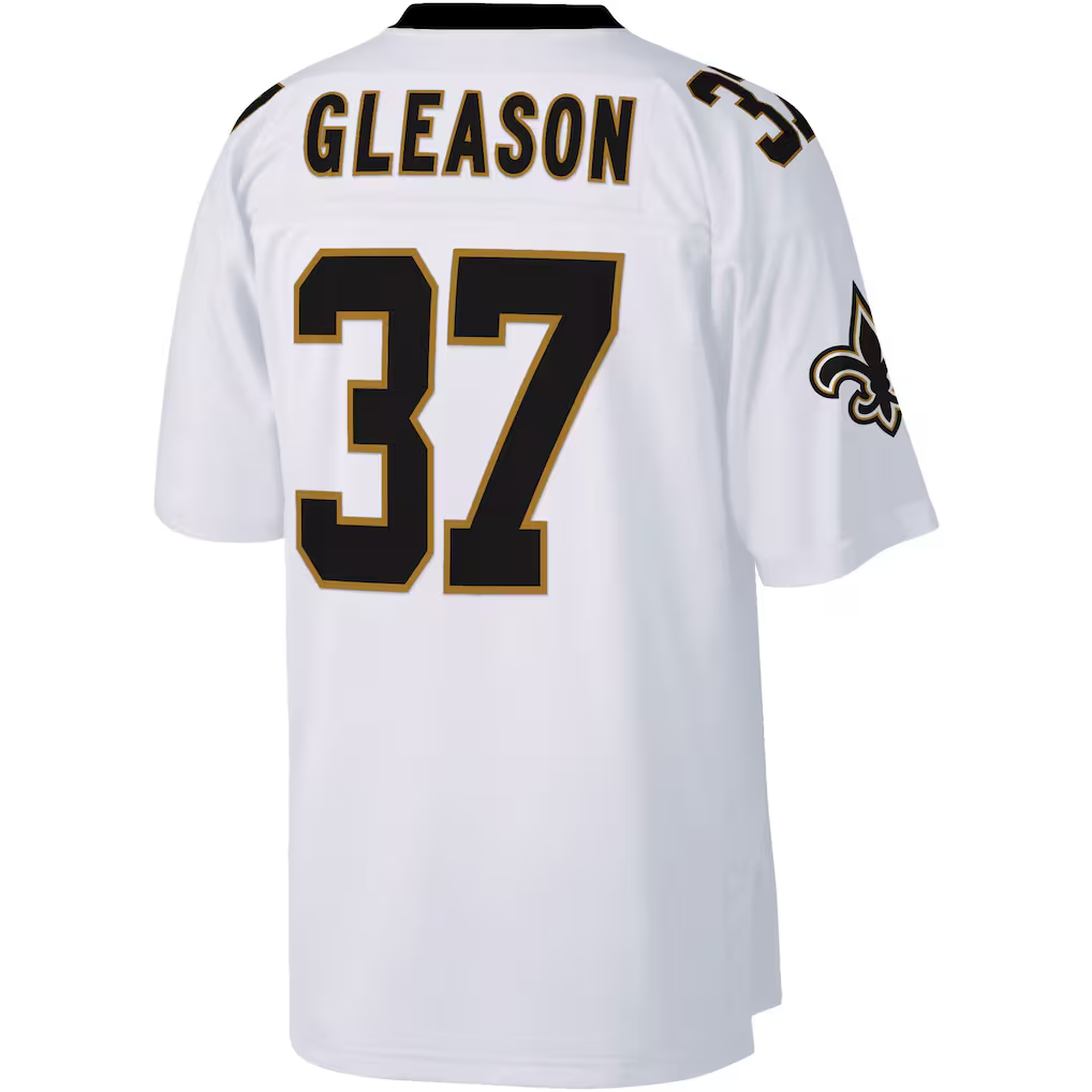 Tocy NO.Saints #37 Steve Gleason Mitchell & Ness White Big & Tall 2006 Retired Player Replica Jersey