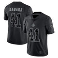 tocy NO.Saints #41 Alvin Kamara Player Black RFLCTV Limited Stitched Jerseys