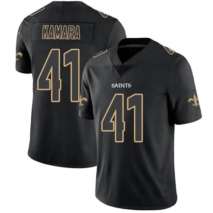 tocy NO.Saints #41 Alvin Kamara Player Limited Black Impact Stitched Jerseys