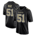 Tocy NO.Saints #51 Cesar Ruiz Player Black Carbon Fashion Home Game Stitched Jerseys