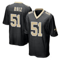 Tocy NO.Saints #51 Cesar Ruiz Player Black Home Game Stitched Jerseys