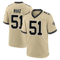 Tocy NO.Saints #51 Cesar Ruiz Player Gold Home Game Stitched Jerseys