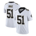 Tocy NO.Saints #51 Cesar Ruiz Player White Limited Vapor Untouchable Home Game Stitched Jerseys