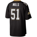 Tocy NO.Saints  #51 Sam Mills Mitchell & Ness Black Legacy Replica Stitched Puhic Jersey