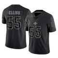 Tocy NO.Saints #55 Kaden Elliss Player Black Limited Reflective Home Game Stitched Jerseys