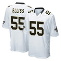 Tocy NO.Saints #55 Kaden Elliss Player White Home Game Stitched Jerseys