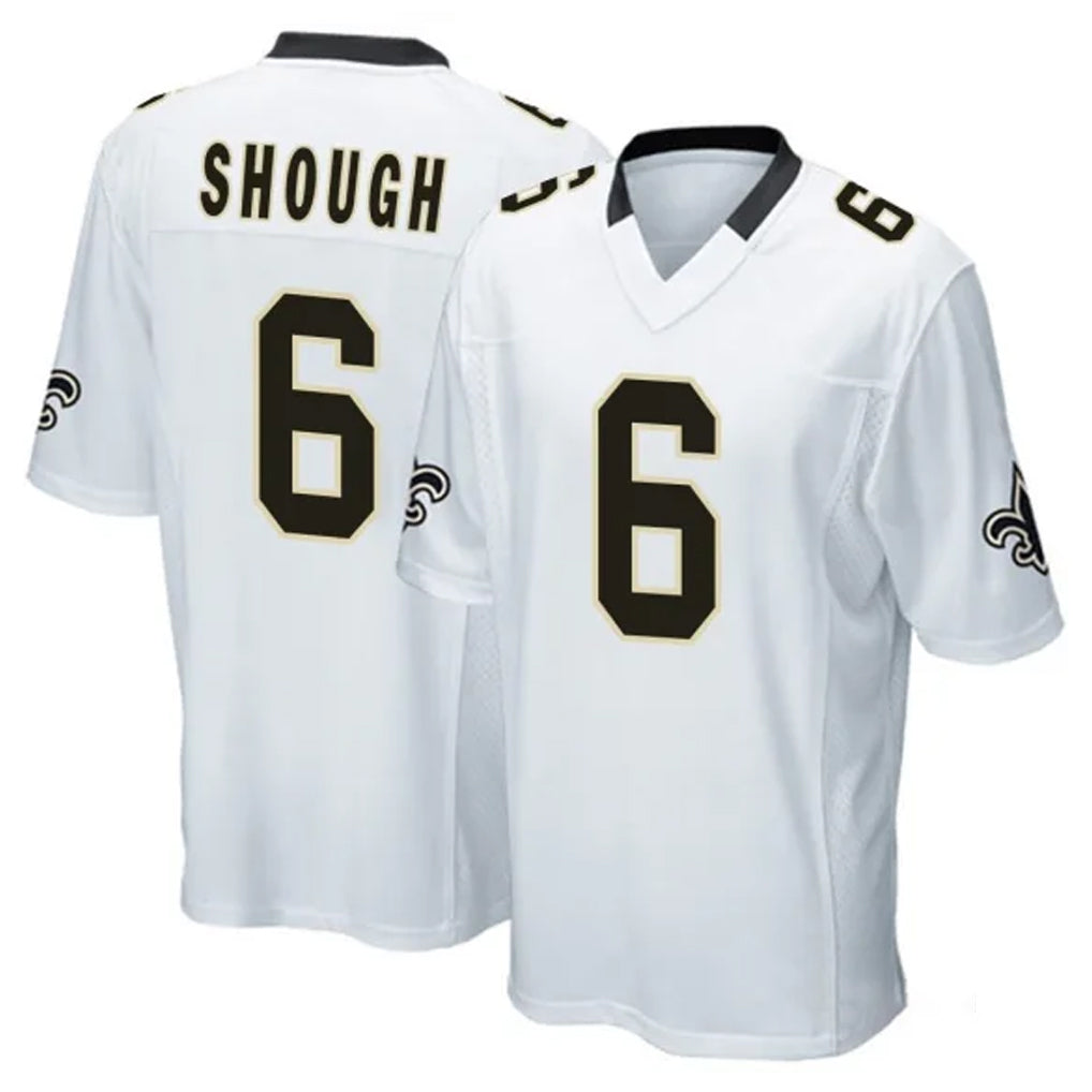 Tocy NO.Saints #6 Tyler Shough Player White Home Game Stitched Jerseys