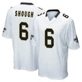 Tocy NO.Saints #6 Tyler Shough Player White Home Game Stitched Jerseys