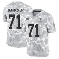 Tocy NO.Saints #71 Kelvin Banks Jr. Player Arctic Camo Salute To Service Limited Game Stitched Jerseys