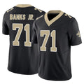 Tocy NO.Saints #71 Kelvin Banks Jr. Player Black Limited Vapor F.U.S.E. Home Game Stitched Jerseys