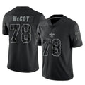 Tocy NO.Saints #78 Erik McCoy Player Black Limited Reflective Home Game Stitched Jerseys