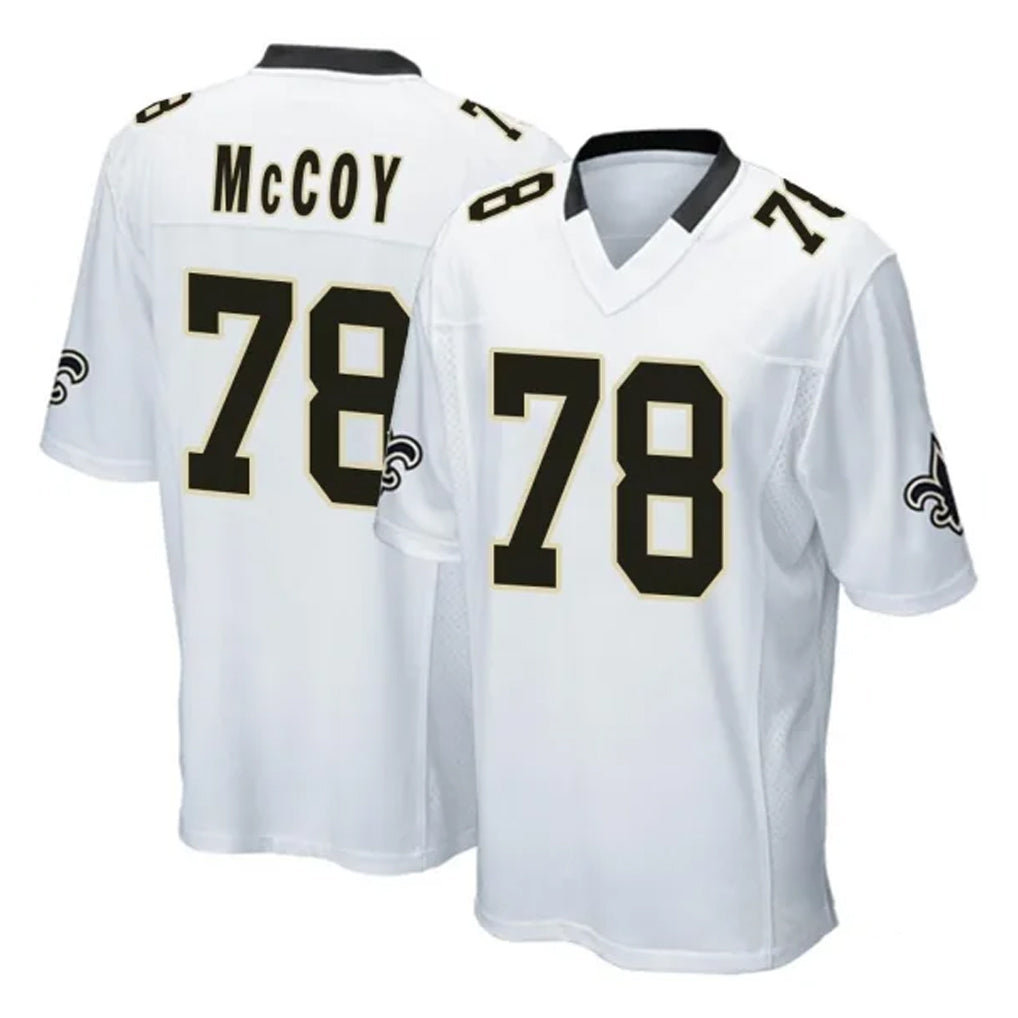 Tocy NO.Saints #78 Erik McCoy Player White Home Game Stitched Jerseys