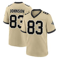 Tocy NO.Saints #83 Juwan Johnson Player Gold Home Game Stitched Jerseys