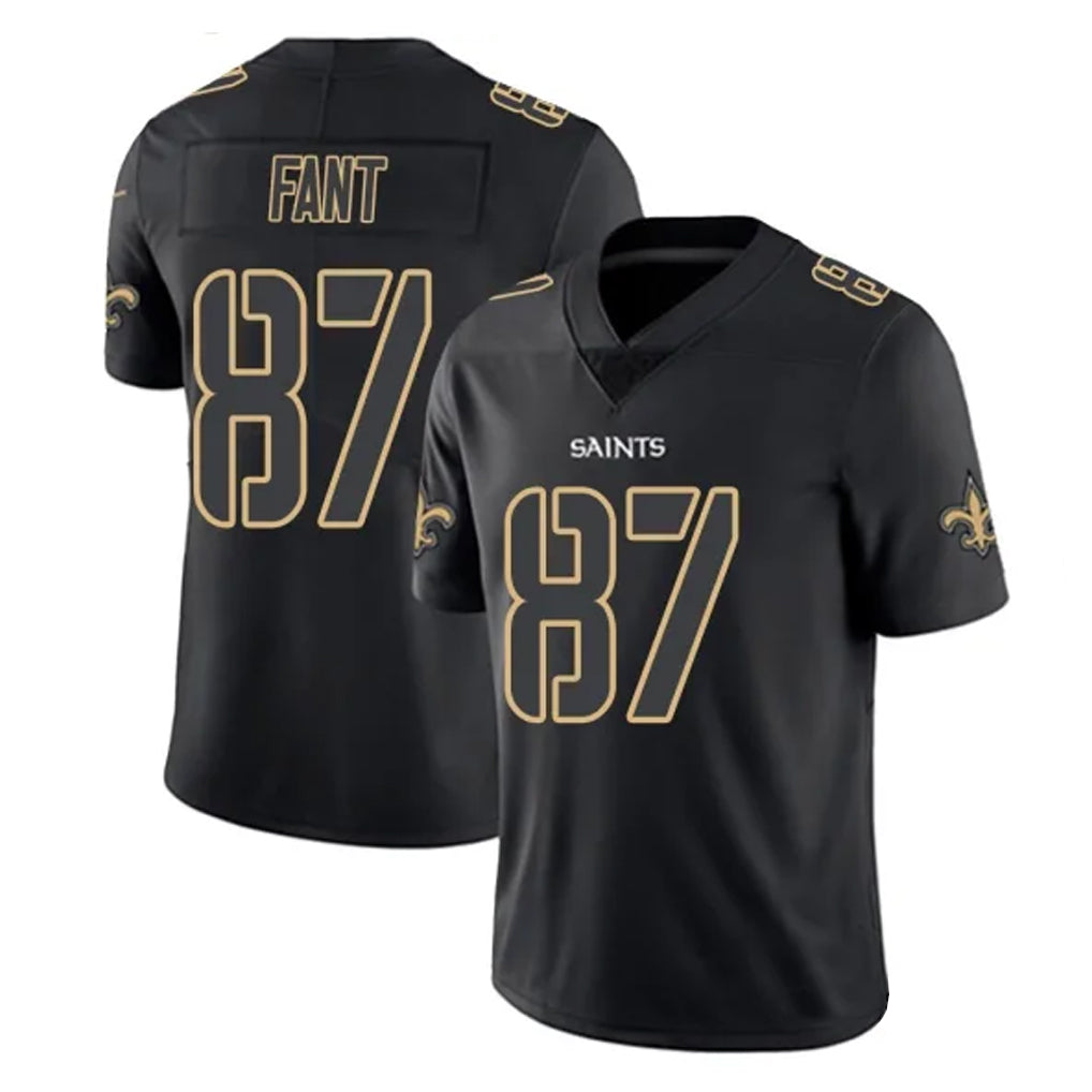 Tocy NO.Saints #87 Noah Fant Player Black Impact Limited Home Game Stitched Jerseys