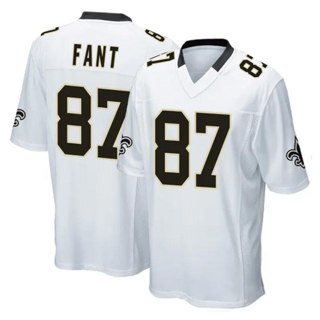 Tocy NO.Saints #87 Noah Fant Player White Home Game Stitched Jerseys